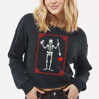 Blackbeard The Pirate Battle Flag Jolly Roger Military Army Cropped Pullover Crew