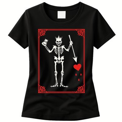 Blackbeard The Pirate Battle Flag Jolly Roger Military Army Womens T-Shirt