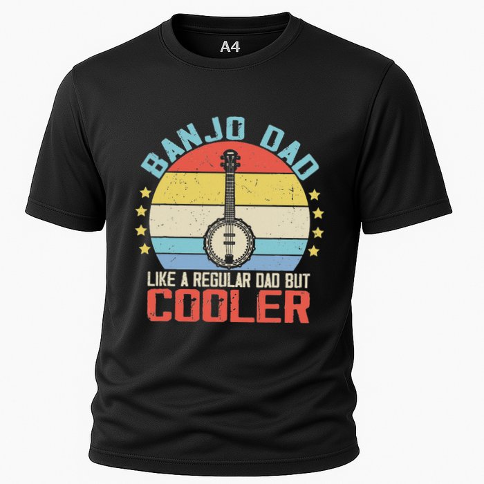 Banjo Teacher Player Dad For Bluegrass Guitarist Musician Cooling Performance Crew T-Shirt
