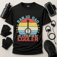 Banjo Teacher Player Dad For Bluegrass Guitarist Musician Cooling Performance Crew T-Shirt