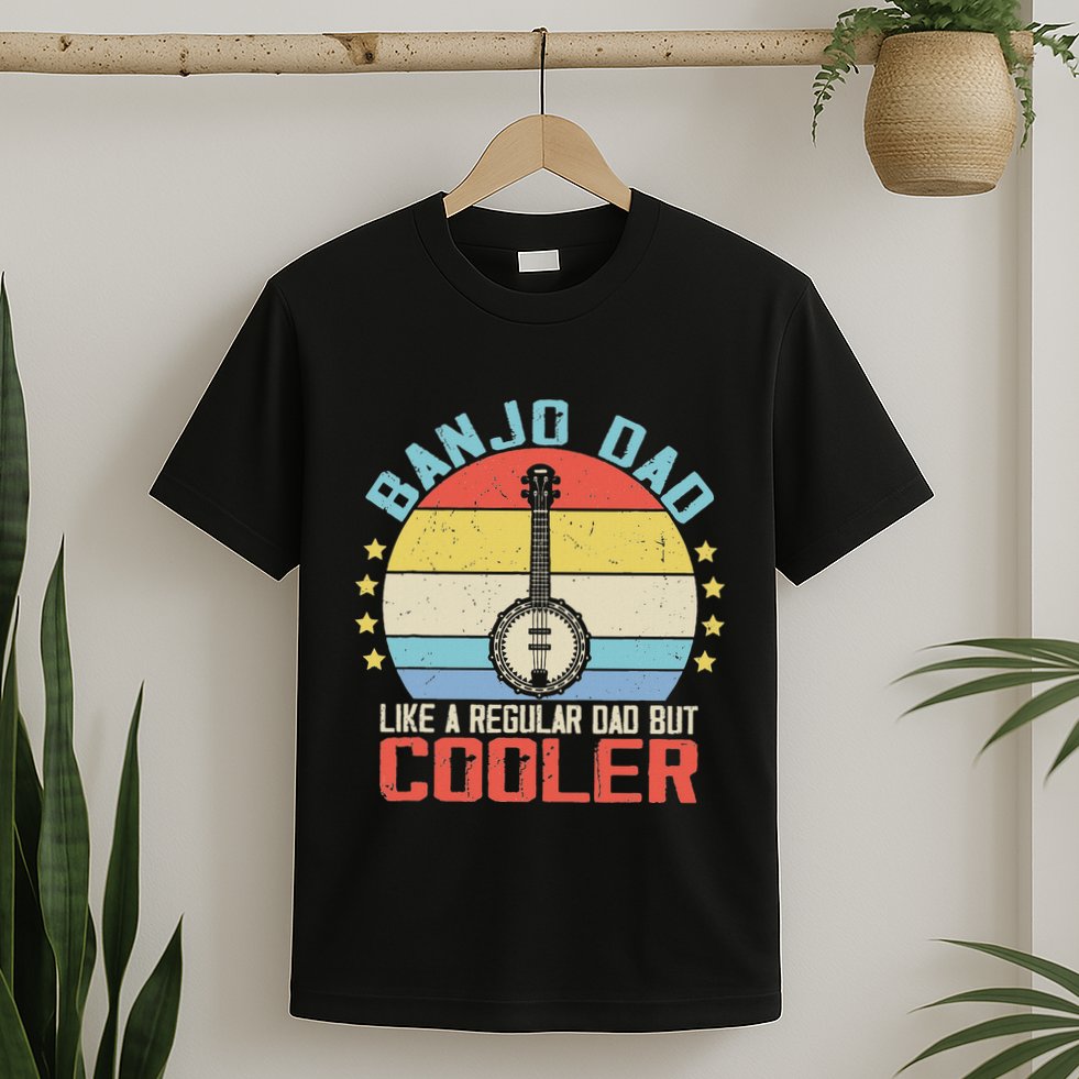 Banjo Teacher Player Dad For Bluegrass Guitarist Musician T-Shirt