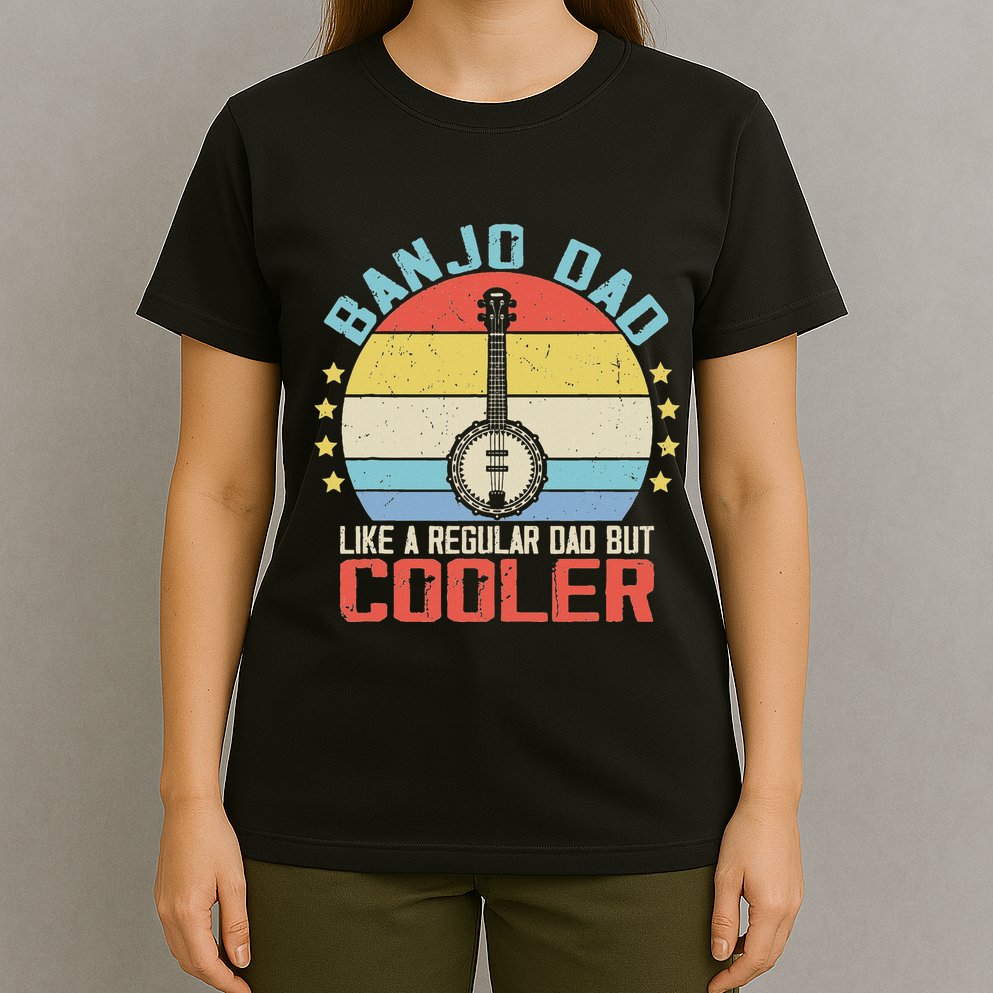 Banjo Teacher Player Dad For Bluegrass Guitarist Musician T-Shirt