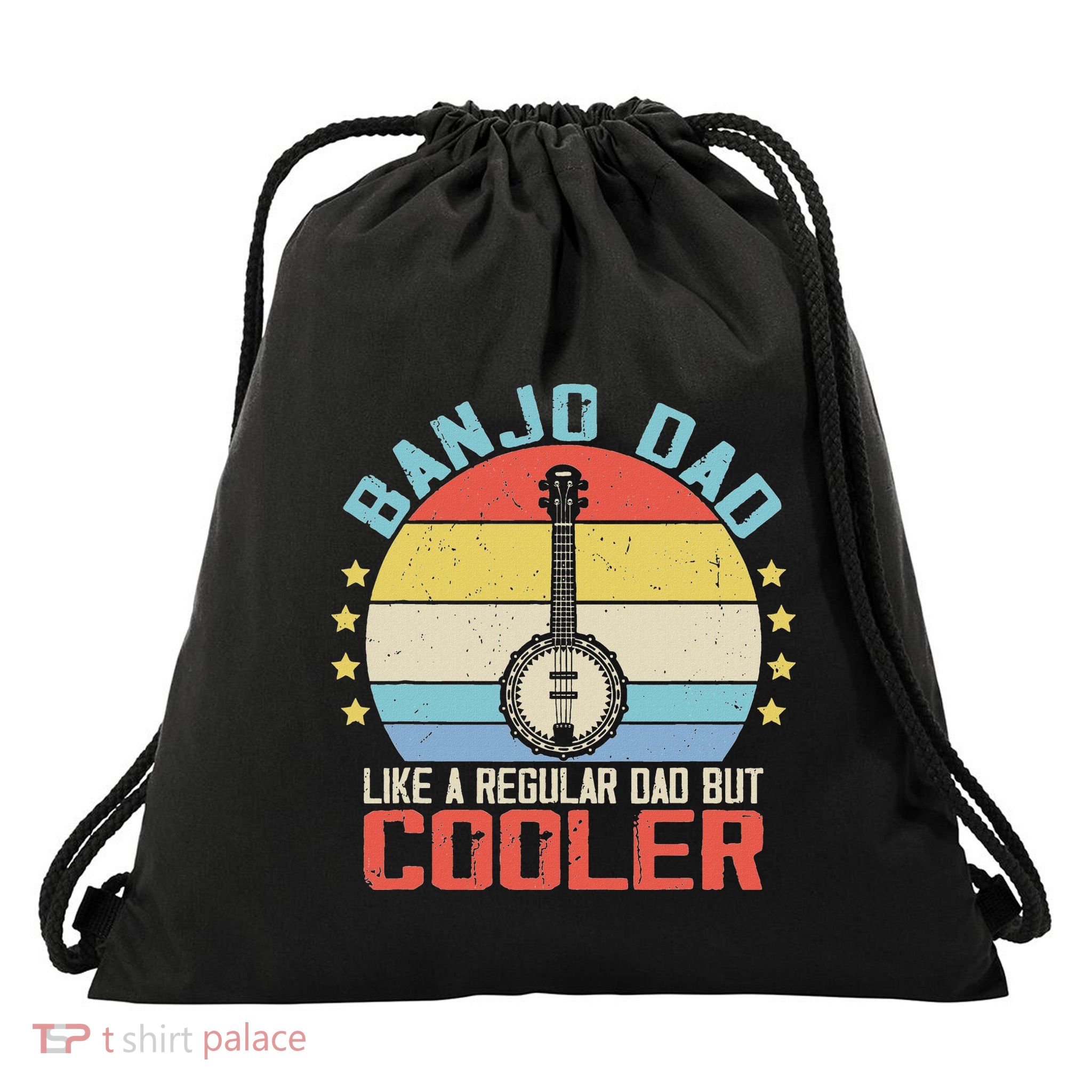 Banjo Teacher Player Dad For Bluegrass Guitarist Musician Drawstring Bag