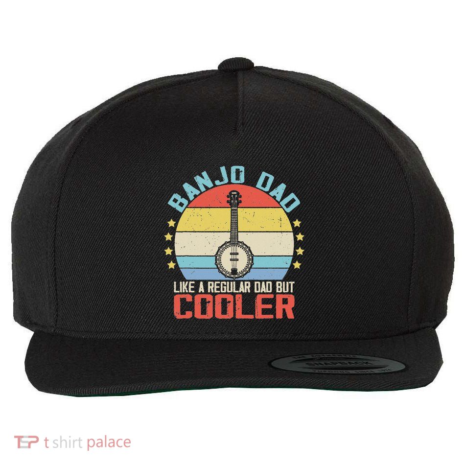 Banjo Teacher Player Dad For Bluegrass Guitarist Musician Wool Snapback Cap