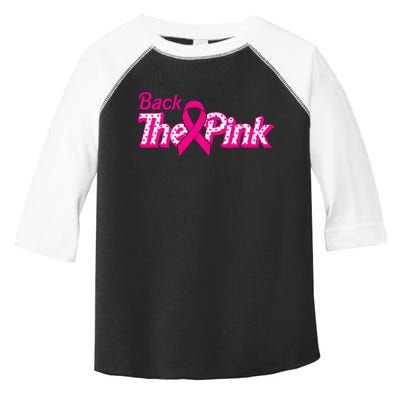 Back The Pink Breast Cancer Support Cancer Warrior Toddler Fine Jersey T-Shirt