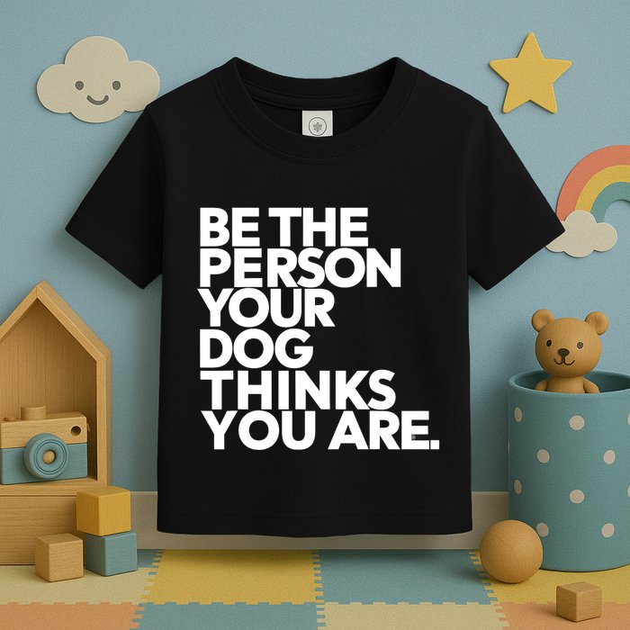 Be The Person Your Dog Thinks You Are Design Toddler T-Shirt