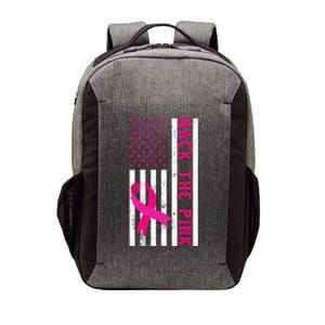 Back The Pink American Flag Pink Ribbon Breast Cancer Vector Backpack