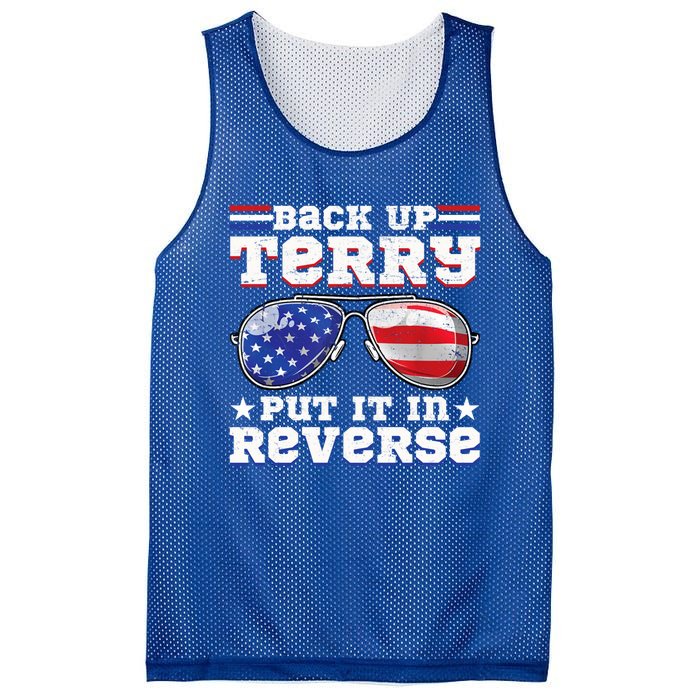 Backup Terry Put It In Reverse Funny 4th Of July Patriotic Meaningful Gift Mesh Reversible Basketball Jersey Tank