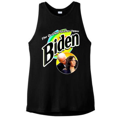 Biden The Quicker Sniffer Upper Ladies PosiCharge Tri-Blend Wicking Tank