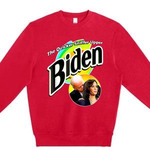 Biden The Quicker Sniffer Upper Premium Crewneck Sweatshirt