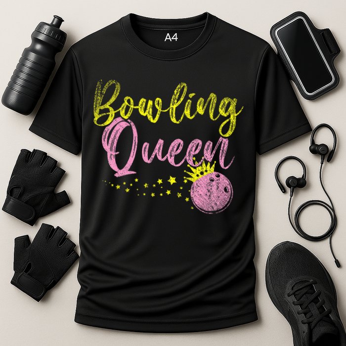Bowling Team Queen Gift Bowling Cooling Performance Crew T-Shirt