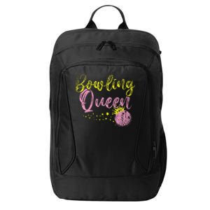 Bowling Team Queen Gift Bowling City Backpack