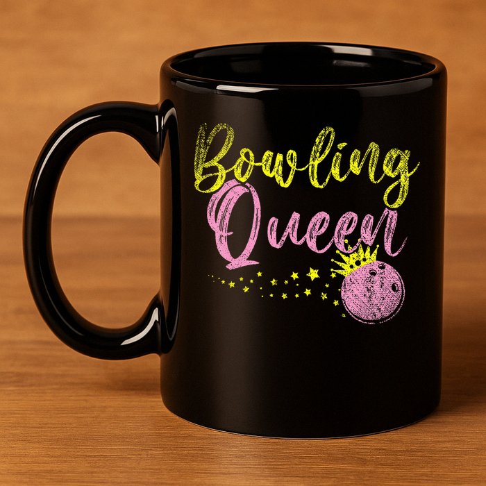 Bowling Team Queen Gift Bowling 11oz C Handle Ceramic Mug