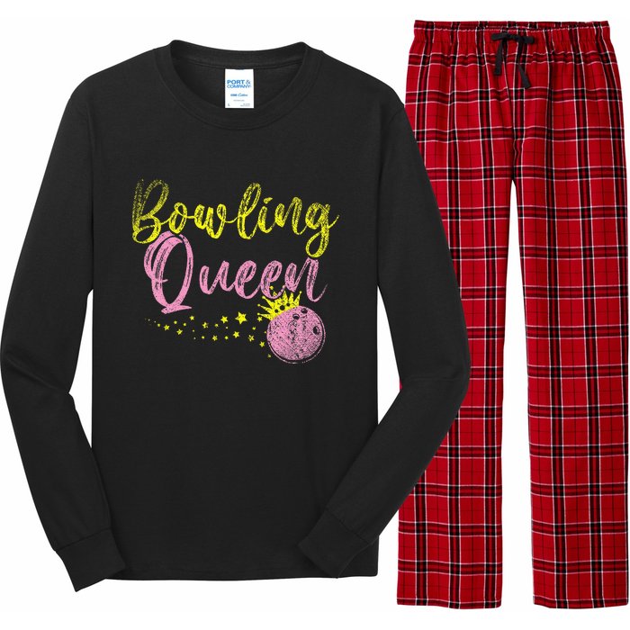 Bowling Team Queen Gift Bowling Long Sleeve Pajama Set