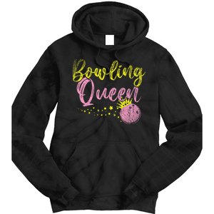 Bowling Team Queen Gift Bowling Tie Dye Hoodie