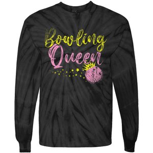 Bowling Team Queen Gift Bowling Tie-Dye Long Sleeve Shirt