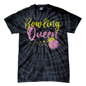 Bowling Team Queen Gift Bowling Tie-Dye T-Shirt