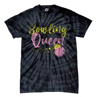 Bowling Team Queen Gift Bowling Tie-Dye T-Shirt