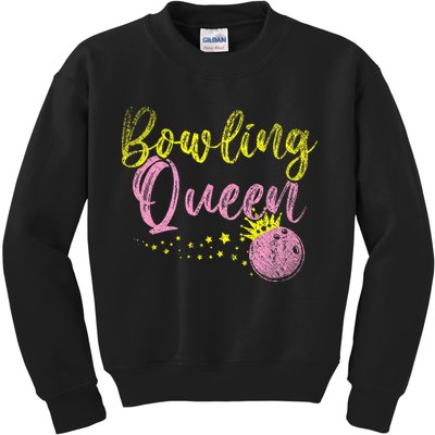 Bowling Team Queen Gift Bowling Kids Sweatshirt