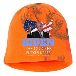 Biden The Quicker Fucker Upper Political Kati - Camo Knit Beanie