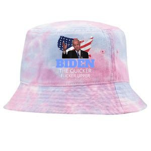 Biden The Quicker Fucker Upper Political Tie-Dyed Bucket Hat