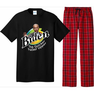 Biden The Quicker Fucker Upper Fjb Anti Biden Political Republican Pajama Set