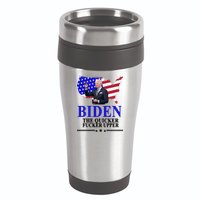 Biden The Quicker Fucker Upper American Flag Design 16oz Travel Tumbler