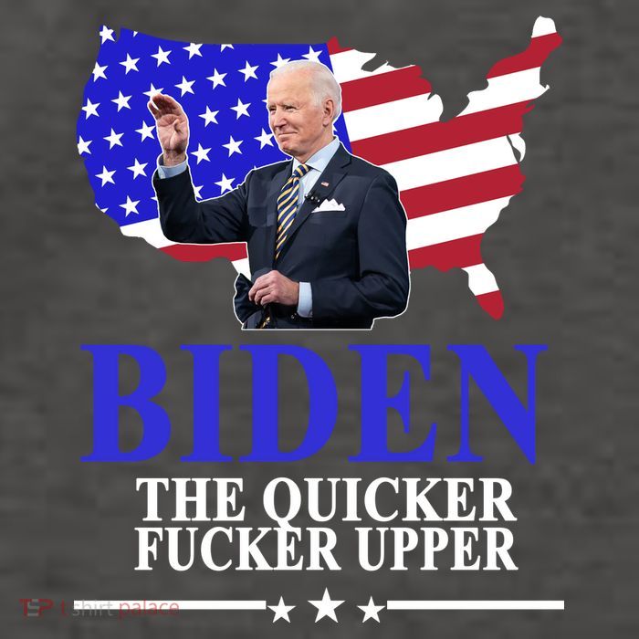 Biden The Quicker Fucker Upper American Flag Design Vector Backpack