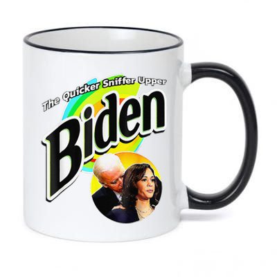 Biden The Quicker Sniffer Upper Funny 11oz Black Color Changing Mug