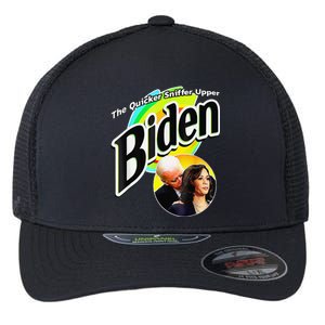 Biden The Quicker Sniffer Upper Funny Flexfit Unipanel Trucker Cap