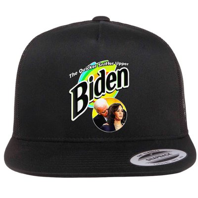 Biden The Quicker Sniffer Upper Funny Flatbill Hat