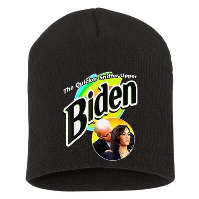 Biden The Quicker Sniffer Upper Funny Short Acrylic Beanie