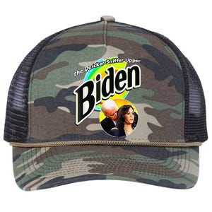 Biden The Quicker Sniffer Upper Funny Retro Rope Trucker Hat Cap