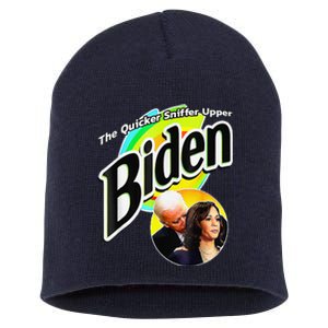 Biden The Quicker Sniffer Upper Funny Short Acrylic Beanie