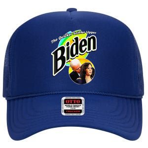 Biden The Quicker Sniffer Upper Funny High Crown Mesh Back Trucker Hat