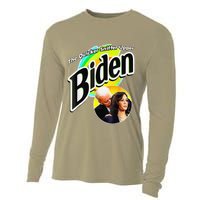 Biden The Quicker Sniffer Upper Funny Cooling Performance Long Sleeve Crew