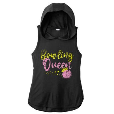 Bowling Team Queen Women Gift Bowling Ladies PosiCharge Tri-Blend Wicking Draft Hoodie Tank