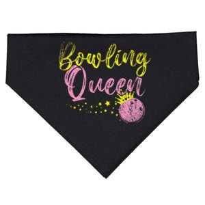 Bowling Team Queen Women Gift Bowling USA-Made Doggie Bandana