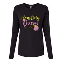 Bowling Team Queen Women Gift Bowling Womens Cotton Relaxed Long Sleeve T-Shirt