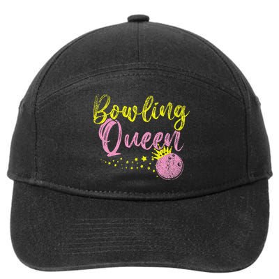 Bowling Team Queen Women Gift Bowling 7-Panel Snapback Hat
