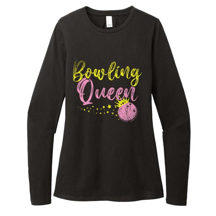 Bowling Team Queen Women Gift Bowling Womens CVC Long Sleeve Shirt