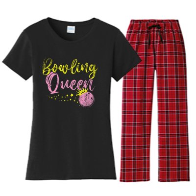 Bowling Team Queen Women Gift Bowling Women's Flannel Pajama Set