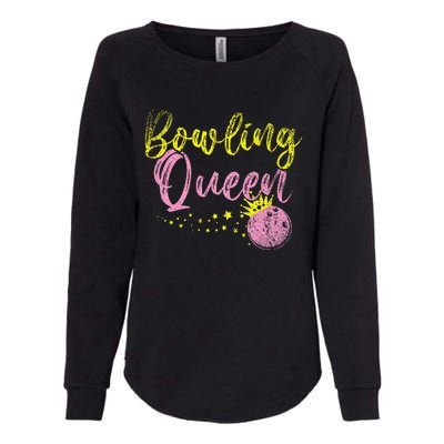 Bowling Team Queen Women Gift Bowling Womens California Wash Sweatshirt