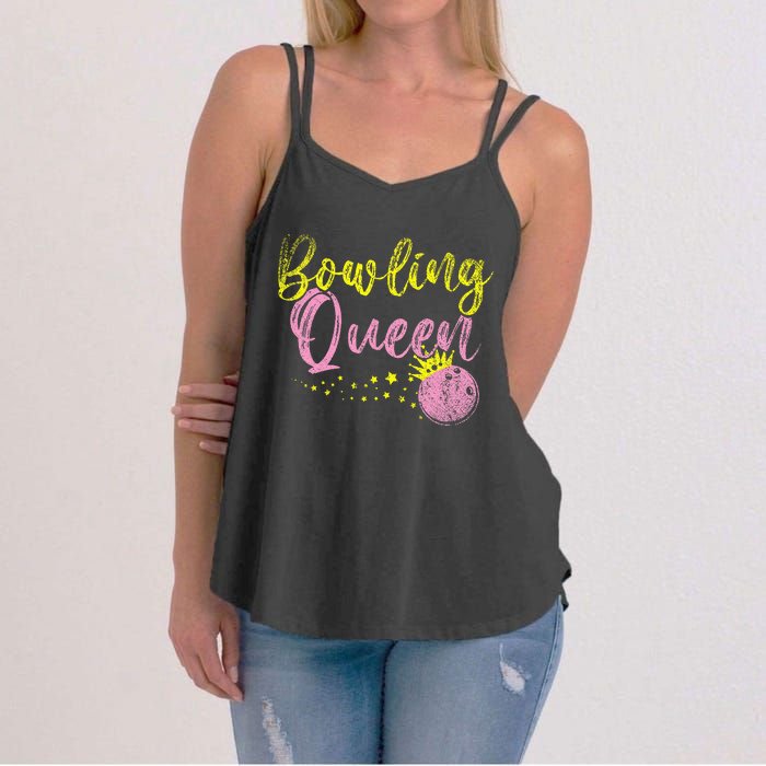 Bowling Team Queen Women Gift Bowling Women's Strappy Tank