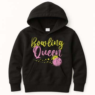 Bowling Team Queen Women Gift Bowling Kids Hoodie
