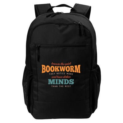 Beware The Quiet Bookworm Meaningful Gift Backpack