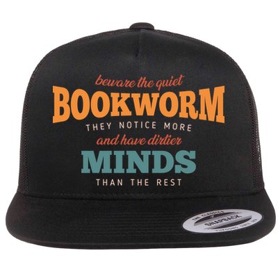 Beware The Quiet Bookworm Meaningful Gift Flatbill Hat