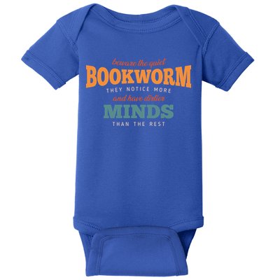 Beware The Quiet Bookworm Meaningful Gift Baby Bodysuit
