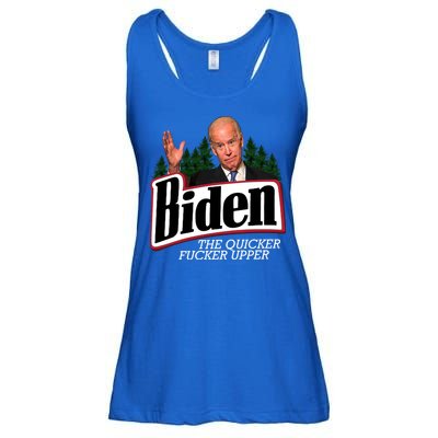 Biden The Quicker Fucker Upper Ladies Essential Flowy Tank