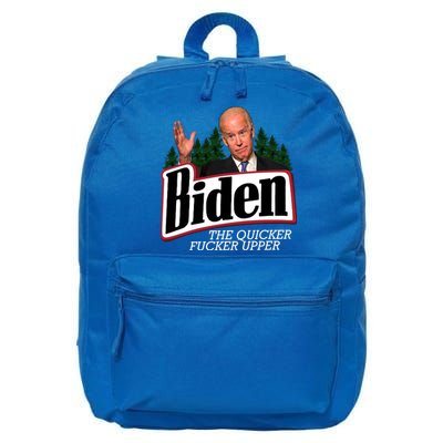 Biden The Quicker Fucker Upper 16 in Basic Backpack